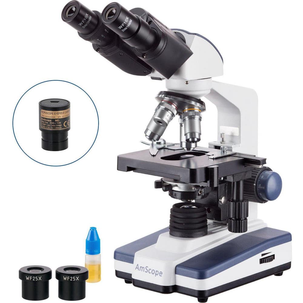 Microscopes; Microscope Type: Compound; Eyepiece Type: Binocular; Image Direction: Upright; Eyepiece Magnification: 10x; Maximum Magnification: 40x