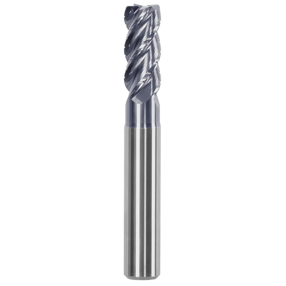 Corner Chamfer End Mill: 0.7874″ Dia, 1.4961″ LOC, 4 Flute, 0.0236″ Chamfer Width, Solid Carbide 4.13 mm OAL, AlTiN Coated, Centercutting