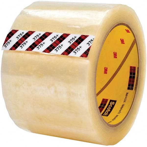 3M - 72mm x 50m Clear Synthetic Rubber Adhesive Packaging Tape - Exact Tool & Supply