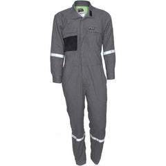MCR Safety - Size 54 Regular Gray ASTM F1506 8.9 Cal/Cm2 CAT2 NFPA 2112 UL Certified NFPA 70E Flame Resistant/Retardant Coveralls - Exact Tool & Supply