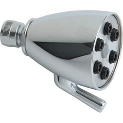 Chicago Faucets - Shower Heads & Accessories; Type: Shower Head w/Brass Ball Joint ; Material: Brass ; GPM: 2.50 ; Face Diameter: 2-7/8 (Inch); Finish/Coating: N/A - Exact Tool & Supply