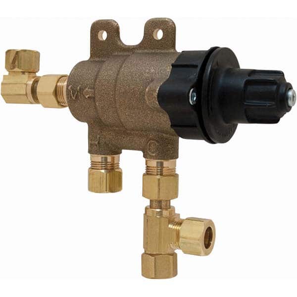 Chicago Faucets - Water Mixing Valves & Units; Pipe Size: 3/8 (Inch); Material: Brass ; End Connections: Compression - Exact Tool & Supply