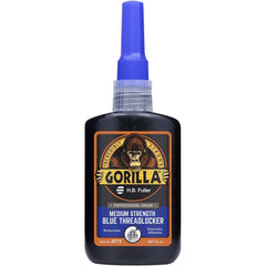 GorillaPro - 50 mL Bottle, Blue, Medium Strength Threadlocker - Exact Tool & Supply