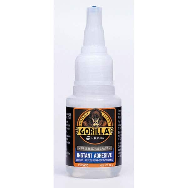 GorillaPro - 20 g Squeeze Bottle Clear Instant Adhesive - Exact Tool & Supply