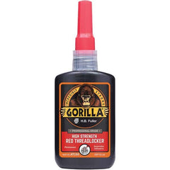 GorillaPro - 50 mL Bottle, Red, High Strength Threadlocker - Exact Tool & Supply