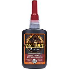 GorillaPro - 50 mL Bottle, Red, High Strength Threadlocker - Exact Tool & Supply