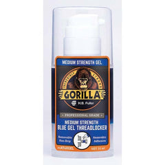 GorillaPro - 35 mL Pump Bottle, Blue Gel, Medium Strength Threadlocker - Exact Tool & Supply