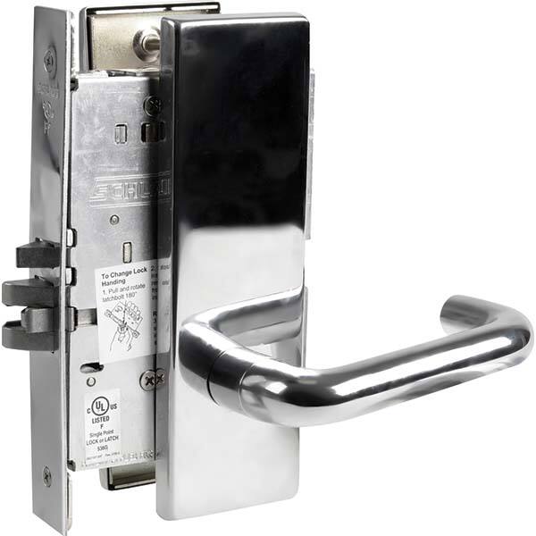 Schlage - Lever Locksets Type: Passage Door Thickness: 1-3/4 - Exact Tool & Supply
