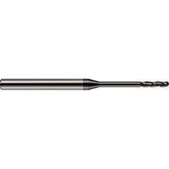 Harvey Tool - 0.09" Diam, 3/4" LOC, 3 Flute Solid Carbide Ball End Mill - Exact Tool & Supply