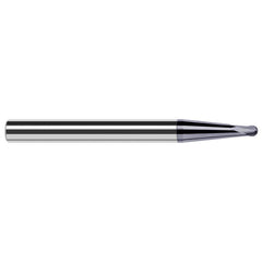 Harvey Tool - 3/64" Diam, 0.038" LOC, 2 Flute Solid Carbide Ball End Mill - Exact Tool & Supply