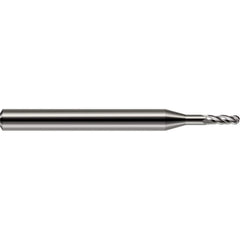 Harvey Tool - Ball End Mills; Mill Diameter (Decimal Inch): 0.0400 ; Number of Flutes: 4 ; Length of Cut (Decimal Inch): 0.1200 ; Material: Solid Carbide ; Overall Length (Inch): 1-1/2 ; Overall Length (Decimal Inch): 1.50000 - Exact Tool & Supply
