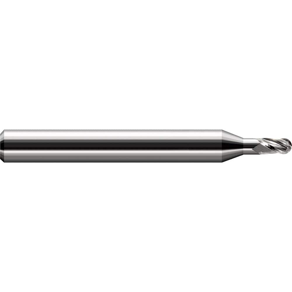 Harvey Tool - Ball End Mills; Mill Diameter (Inch): 1/4 ; Mill Diameter (Decimal Inch): 0.2500 ; Number of Flutes: 3 ; Length of Cut (Inch): 3/8 ; Length of Cut (Decimal Inch): 0.3750 ; Material: Solid Carbide - Exact Tool & Supply