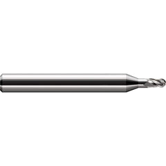 Harvey Tool - Ball End Mills; Mill Diameter (Inch): 1/4 ; Mill Diameter (Decimal Inch): 0.2500 ; Number of Flutes: 3 ; Length of Cut (Inch): 3/8 ; Length of Cut (Decimal Inch): 0.3750 ; Material: Solid Carbide - Exact Tool & Supply