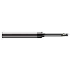Harvey Tool - 0.06" Diam, 0.09" LOC, 3 Flute Solid Carbide Ball End Mill - Exact Tool & Supply