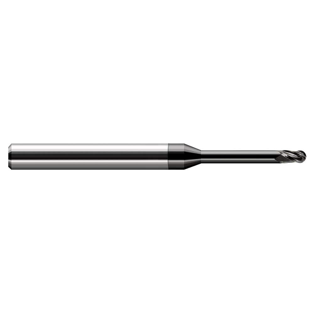 Harvey Tool - 1.4mm Diam, 0.082" LOC, 3 Flute Solid Carbide Ball End Mill - Exact Tool & Supply