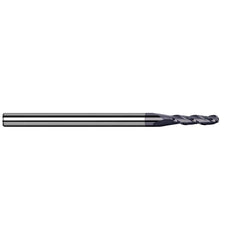 Harvey Tool - Ball End Mills; Mill Diameter (Decimal Inch): 0.0800 ; Number of Flutes: 3 ; Length of Cut (Decimal Inch): 0.2400 ; Material: Solid Carbide ; Overall Length (Inch): 1-1/2 ; Overall Length (Decimal Inch): 1.50000 - Exact Tool & Supply