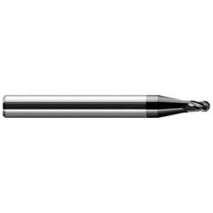 Harvey Tool - Ball End Mills; Mill Diameter (Inch): 3/32 ; Mill Diameter (Decimal Inch): 0.0930 ; Number of Flutes: 4 ; Length of Cut (Decimal Inch): 0.1390 ; Material: Solid Carbide ; Overall Length (Inch): 1-1/2 - Exact Tool & Supply