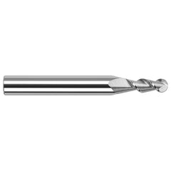 Harvey Tool - 0.1" Diam, 0.3" LOC, 2 Flute Solid Carbide Ball End Mill - Exact Tool & Supply