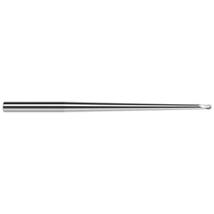 Harvey Tool - Ball End Mills; Mill Diameter (Inch): 3/32 ; Mill Diameter (Decimal Inch): 0.0930 ; Number of Flutes: 2 ; Length of Cut (Decimal Inch): 0.0740 ; Material: Solid Carbide ; Overall Length (Inch): 2 - Exact Tool & Supply