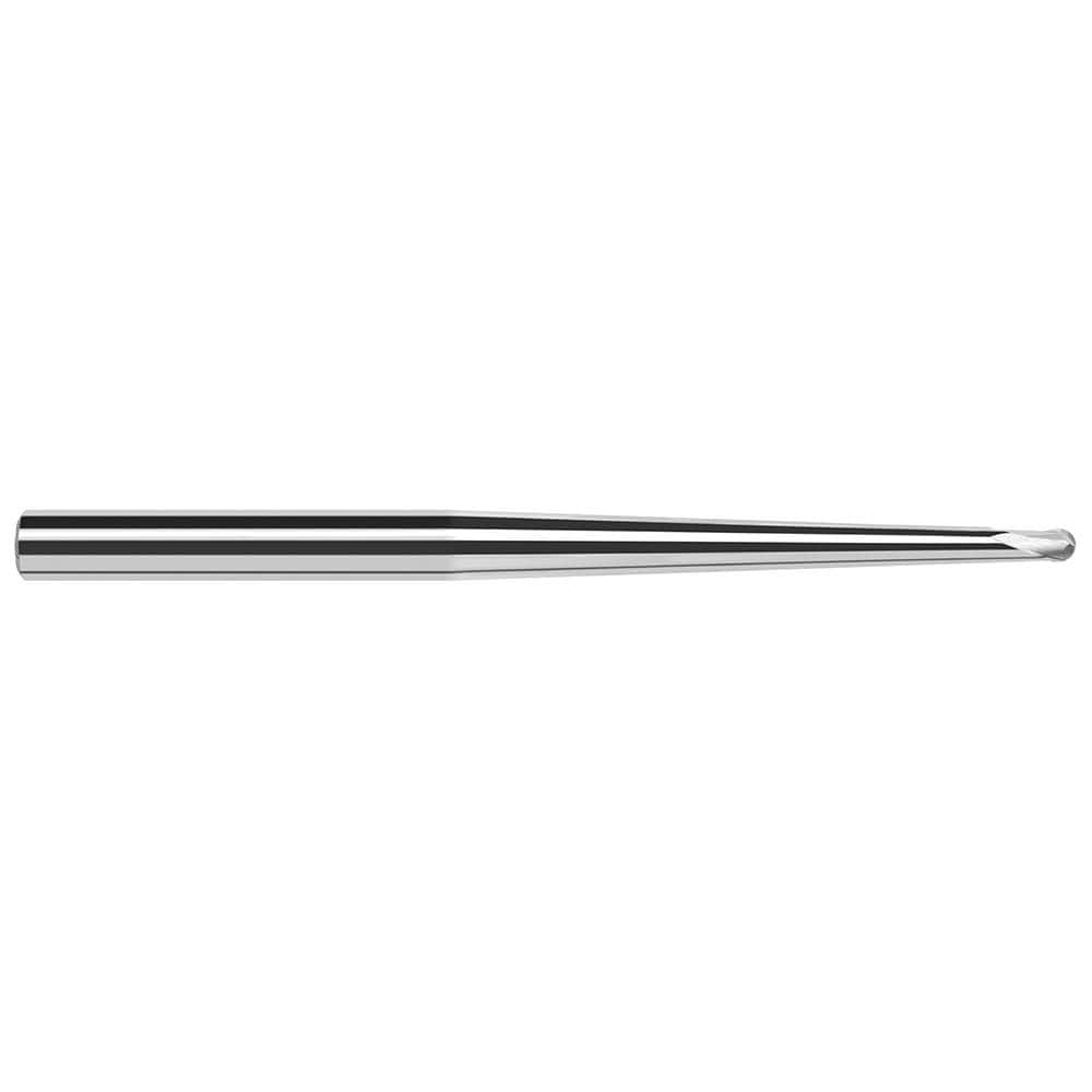 Harvey Tool - Ball End Mills; Mill Diameter (mm): 0.80 ; Mill Diameter (Inch): 1/32 ; Mill Diameter (Decimal Inch): 0.0310 ; Number of Flutes: 2 ; Length of Cut (Decimal Inch): 0.0250 ; Material: Solid Carbide - Exact Tool & Supply