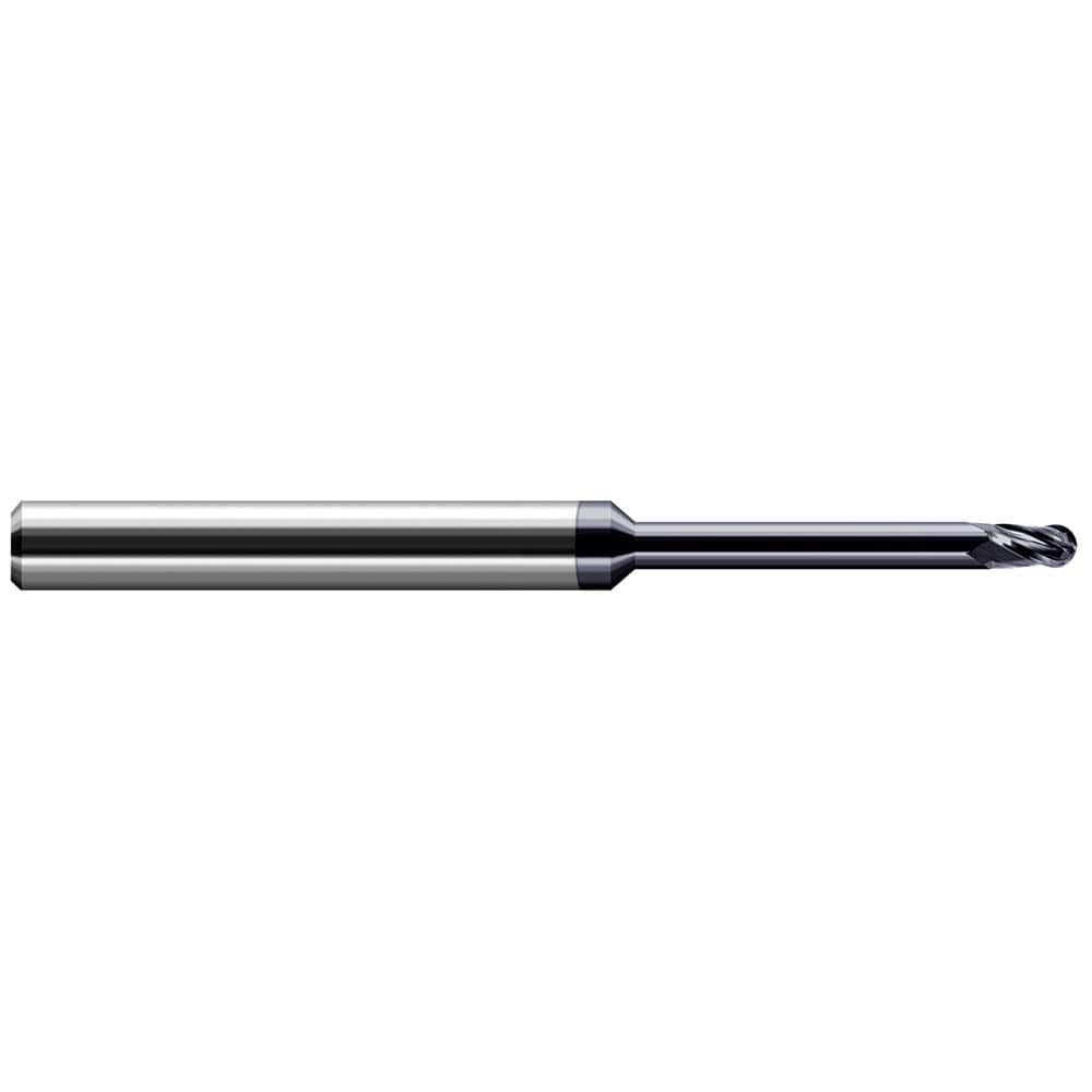 Harvey Tool - Ball End Mills; Mill Diameter (Inch): 1/8 ; Mill Diameter (Decimal Inch): 0.1250 ; Number of Flutes: 4 ; Length of Cut (Inch): 3/16 ; Length of Cut (Decimal Inch): 0.1870 ; Material: Solid Carbide - Exact Tool & Supply