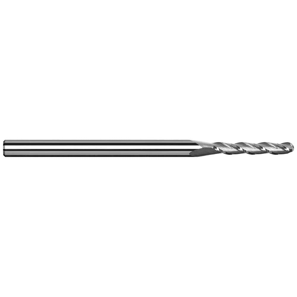 Harvey Tool - Ball End Mills; Mill Diameter (Inch): 5/64 ; Mill Diameter (Decimal Inch): 0.0780 ; Number of Flutes: 3 ; Length of Cut (Inch): 13/32 ; Length of Cut (Decimal Inch): 0.4060 ; Material: Solid Carbide - Exact Tool & Supply