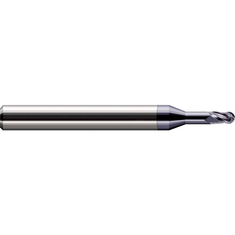 Harvey Tool - Ball End Mills; Mill Diameter (Inch): 1/16 ; Mill Diameter (Decimal Inch): 0.0620 ; Number of Flutes: 3 ; Length of Cut (Inch): 3/32 ; Length of Cut (Decimal Inch): 0.0930 ; Material: Solid Carbide - Exact Tool & Supply