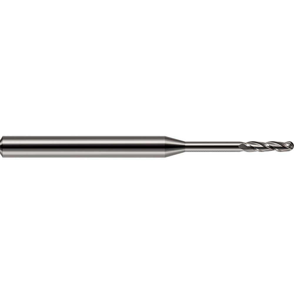 Harvey Tool - 1/4" Diam, 1-1/2" LOC, 3 Flute Solid Carbide Ball End Mill - Exact Tool & Supply