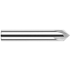 Harvey Tool - 1/2" Diam 50°/130° 2-Flute Single End Solid Carbide Chamfer Mill - Exact Tool & Supply