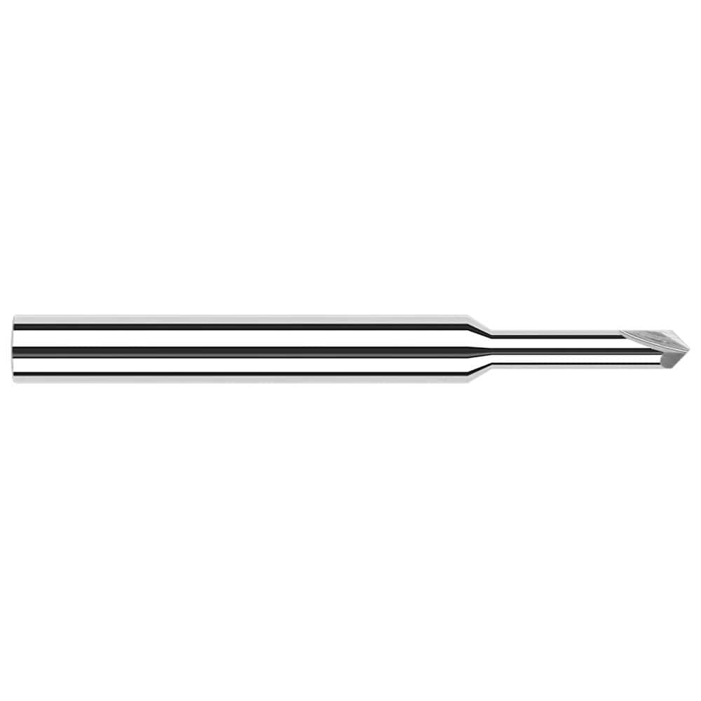 Harvey Tool - 1/16" Diam 90°/90° 2-Flute Single End Solid Carbide Chamfer Mill - Exact Tool & Supply