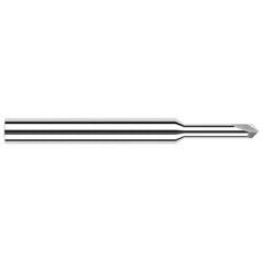 Harvey Tool - 5/64" Diam 60°/120° 2-Flute Single End Solid Carbide Chamfer Mill - Exact Tool & Supply