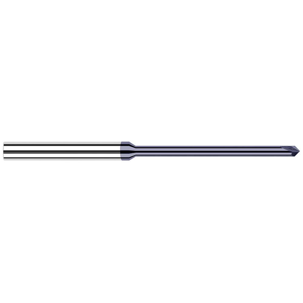 Harvey Tool - 1/32" Diam 90°/90° 2-Flute Single End Solid Carbide Chamfer Mill - Exact Tool & Supply