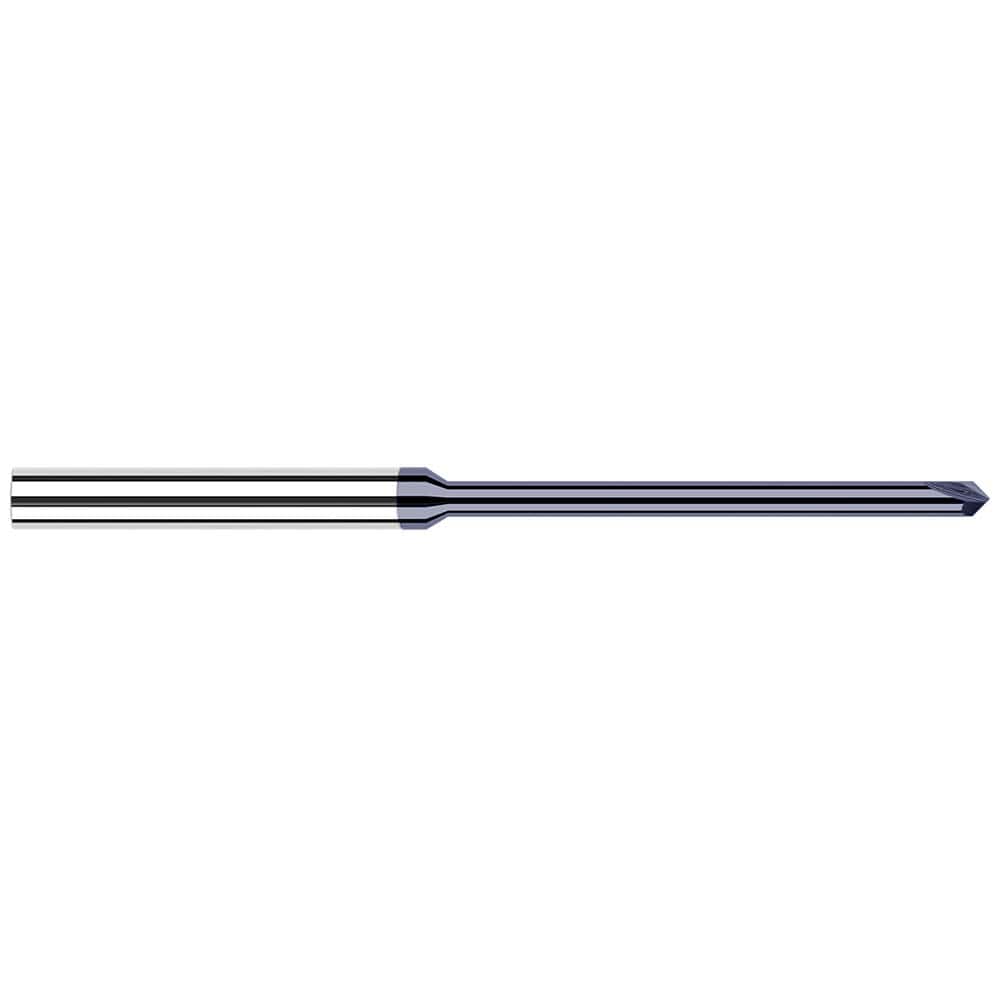 Harvey Tool - 3/32" Diam 90°/90° 2-Flute Single End Solid Carbide Chamfer Mill - Exact Tool & Supply