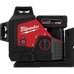 Milwaukee Tool - Laser Levels; Level Type: Laser Precision Level ; Maximum Measuring Range (Feet): 250 ; Number of Beams: 3 ; Beam Color: Green ; Accuracy: 0.125" ; Description: The MILWAUKEE? M12? Green 3-Plane Laser Kit offers 15+ hours of runtime and - Exact Tool & Supply