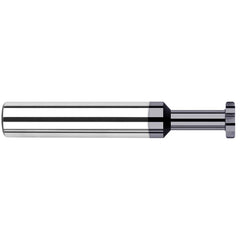 Harvey Tool - 1/8" Cut Diam, 0.5mm Cut Width, 1/8" Shank, Straight-Tooth Woodruff Keyseat Cutter - Exact Tool & Supply