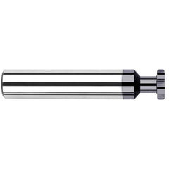 Harvey Tool - 1/8" Cut Diam, 1/16" Cut Width, 1/8" Shank, Straight-Tooth Woodruff Keyseat Cutter - Exact Tool & Supply