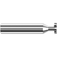 Harvey Tool - ANSI 202 (Old Std # 201) 1/4" Cut Diam, 1/16" Cut Width, 1/4" Shank, Staggered-Tooth Woodruff Keyseat Cutter - Exact Tool & Supply