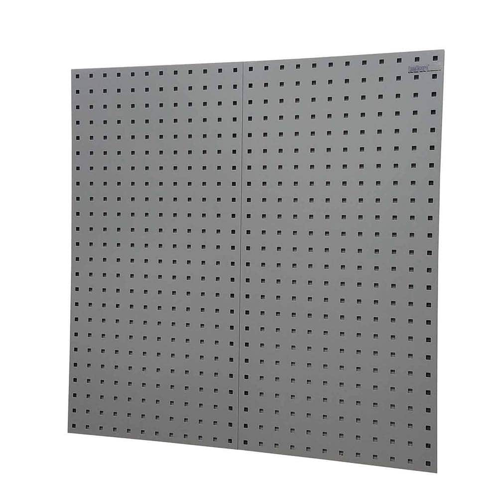 Triton - Peg Boards; Type: Pegboard ; Width (Inch): 18 ; Height (Inch): 36 ; Number of Panels: 2 ; Color: Gray ; Material: Steel - Exact Tool & Supply