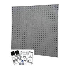 Triton - Peg Boards; Type: Pegboard Kit ; Width (Inch): 18 ; Height (Inch): 36 ; Number of Panels: 2 ; Color: Gray ; Material: Steel - Exact Tool & Supply