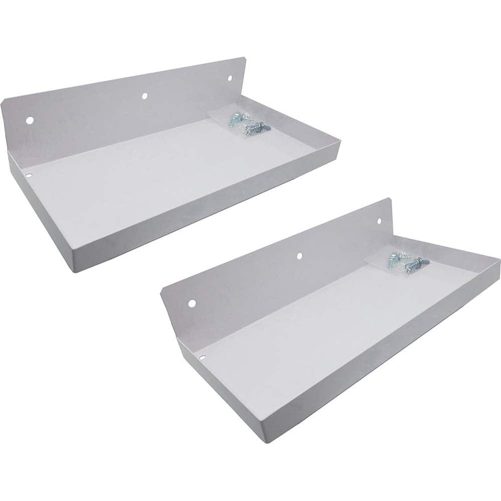 Triton - Peg Board Accessories; Type: Pegboard Shelf ; For Use With: DuraBoard; 1/4" & 1/8" Pegboards ; Color: White ; Contents: (2) Shelf - Exact Tool & Supply