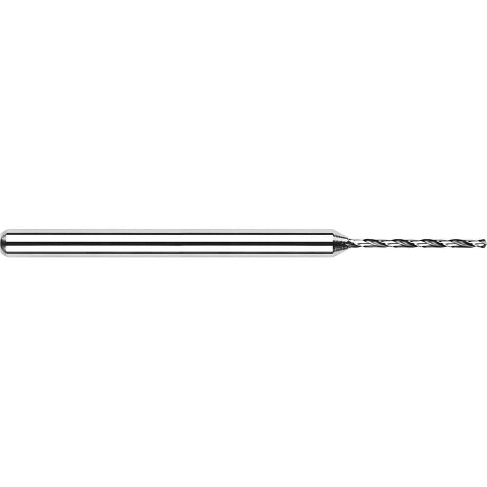Micro Drill Bit: 0.0312″ Dia, 130 °, Solid Carbide Bright/Uncoated, RH Cut, Spiral Flute