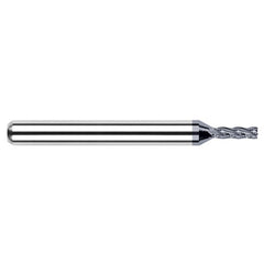 Miniature End Mills - Stub & Standard - 0.0750″ Cutter Diameter × 0.1120″ Length of Cut Carbide Square End Mill, 2 Flutes, AlTiN Coated - Exact Tool & Supply