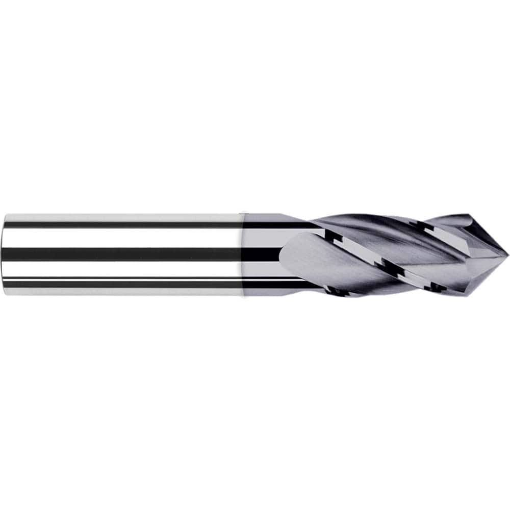 Harvey Tool - 1/32" Diam, 3/32" LOC, 4 Flute 90° Point Angle Solid Carbide Drill Mill - Exact Tool & Supply