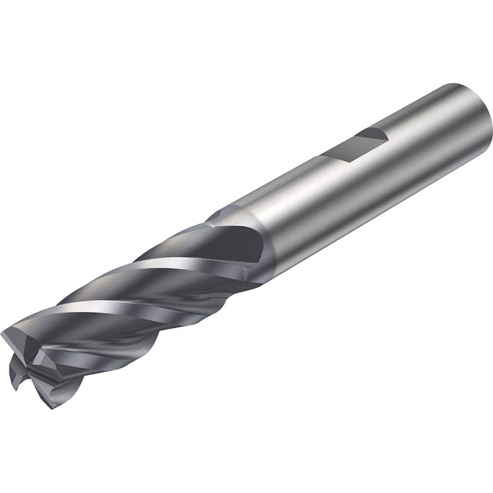 Sandvik Coromant - Corner Radius & Corner Chamfer End Mills; Mill Diameter (mm): 25.00 ; Mill Diameter (Decimal Inch): 0.9840 ; End Type: Corner Chamfer ; Chamfer Width (mm): 0.250 ; Number of Flutes: 4 ; Material: Solid Carbide - Exact Tool & Supply
