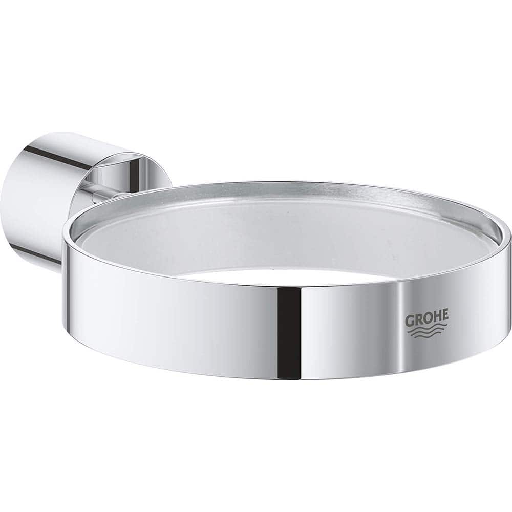 Grohe - Washroom Shelves, Soap Dishes & Towel Holders; Type: Soap Dish Holder ; Material: Metal ; Length (Inch): 6-1/8 ; Width (Inch): 1-3/8 ; Depth (Inch): 6.14 ; Finish/Coating: Chrome - Exact Tool & Supply