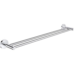 Grohe - Washroom Shelves, Soap Dishes & Towel Holders; Type: Double Towel Bar ; Material: Metal ; Length (Inch): 23.6220 ; Width (Inch): 2-1/8 ; Depth (Inch): 4.13 ; Finish/Coating: Chrome - Exact Tool & Supply