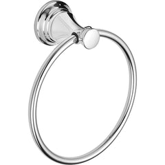 American Standard - Washroom Shelves, Soap Dishes & Towel Holders; Type: Towel Ring ; Material: Metal ; Length (Inch): 8-1/4 ; Width (Inch): 8-1/4 ; Depth (Inch): 2.875 ; Finish/Coating: Polished Chrome - Exact Tool & Supply