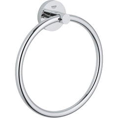 Grohe - Washroom Shelves, Soap Dishes & Towel Holders; Type: Towel Ring ; Material: Metal ; Length (Inch): 7.8740 ; Width (Inch): 2.25 ; Depth (Inch): 1.73 ; Finish/Coating: Chrome - Exact Tool & Supply
