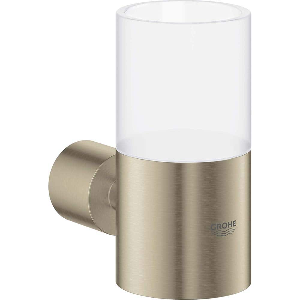 Grohe - Washroom Shelves, Soap Dishes & Towel Holders; Type: Glass Soap Container ; Material: Glass ; Length (Inch): 4-3/8 ; Width (Inch): 1.875 ; Depth (Inch): 2.24 ; Finish/Coating: Gloss - Exact Tool & Supply