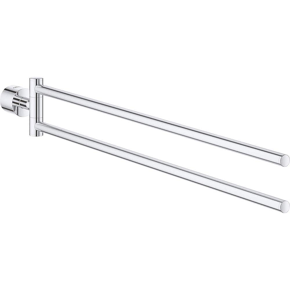 Grohe - Washroom Shelves, Soap Dishes & Towel Holders; Type: Towel Bar ; Material: Metal ; Length (Inch): 21-3/4 ; Width (Inch): 2.75 ; Depth (Inch): 1.377 ; Finish/Coating: Chrome - Exact Tool & Supply